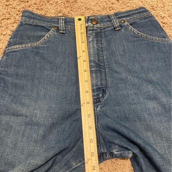 Maverick Super High Waisted Dark Wash Blue Jeans Misses Size 14 Soft Jeans Retro - Picture 9 of 10